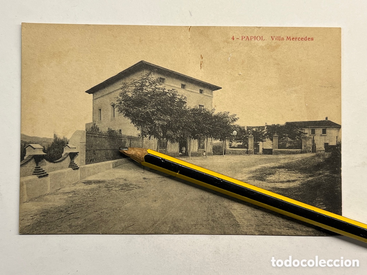 Postales: PAPIOL (Barcelona) Postal No.4, Villa Mercedes Serie Olive F.B. (a.1935) c&iacute;rculada