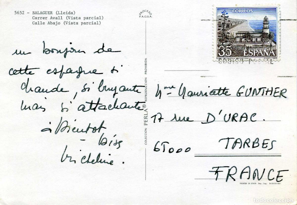 Postales: BALAGUER - CARRER D&acute;AVALL - Foto 2