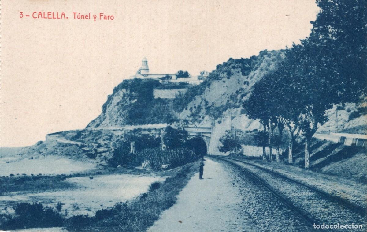 Postales: CALELLA. 3 TUNEL Y FARO. THOMAS - Foto 1