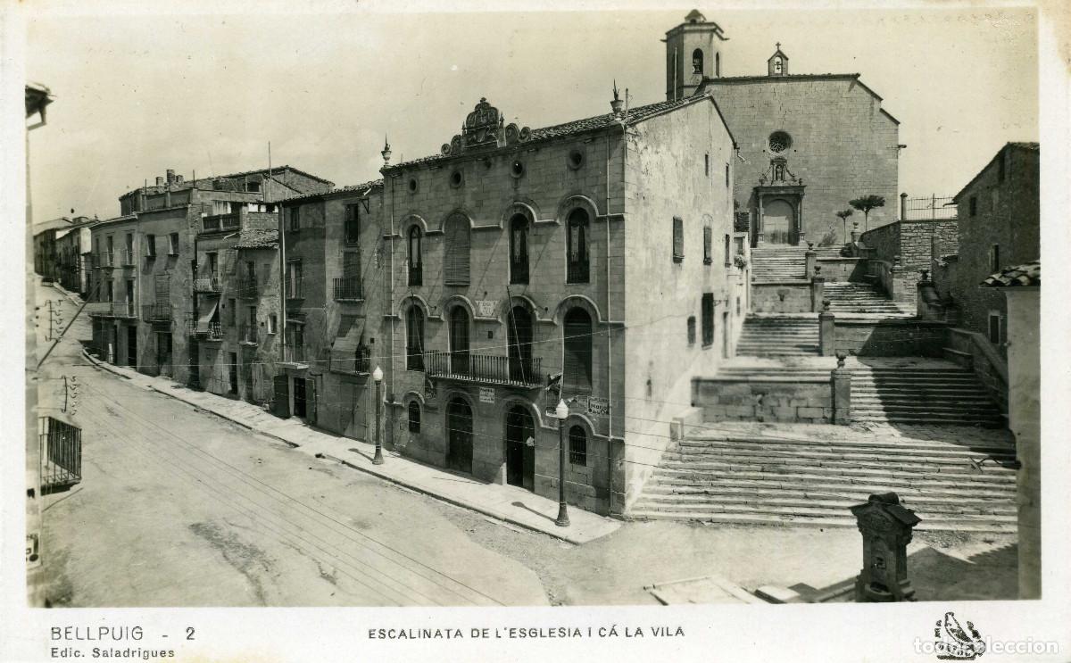 Postales: BELLPUIG - ESCALINATA DE L&acute; IGLESIA - Foto 1