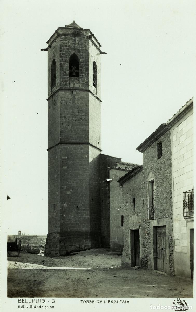 Postales: BELLPUIG - TORRE DE L&acute;ESGLESIA - Foto 1