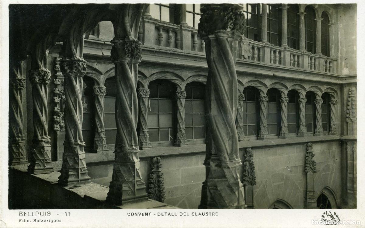 Postales: BELLPUIG - CONVENT - DETALL DEL CLAUSTRE - Foto 1