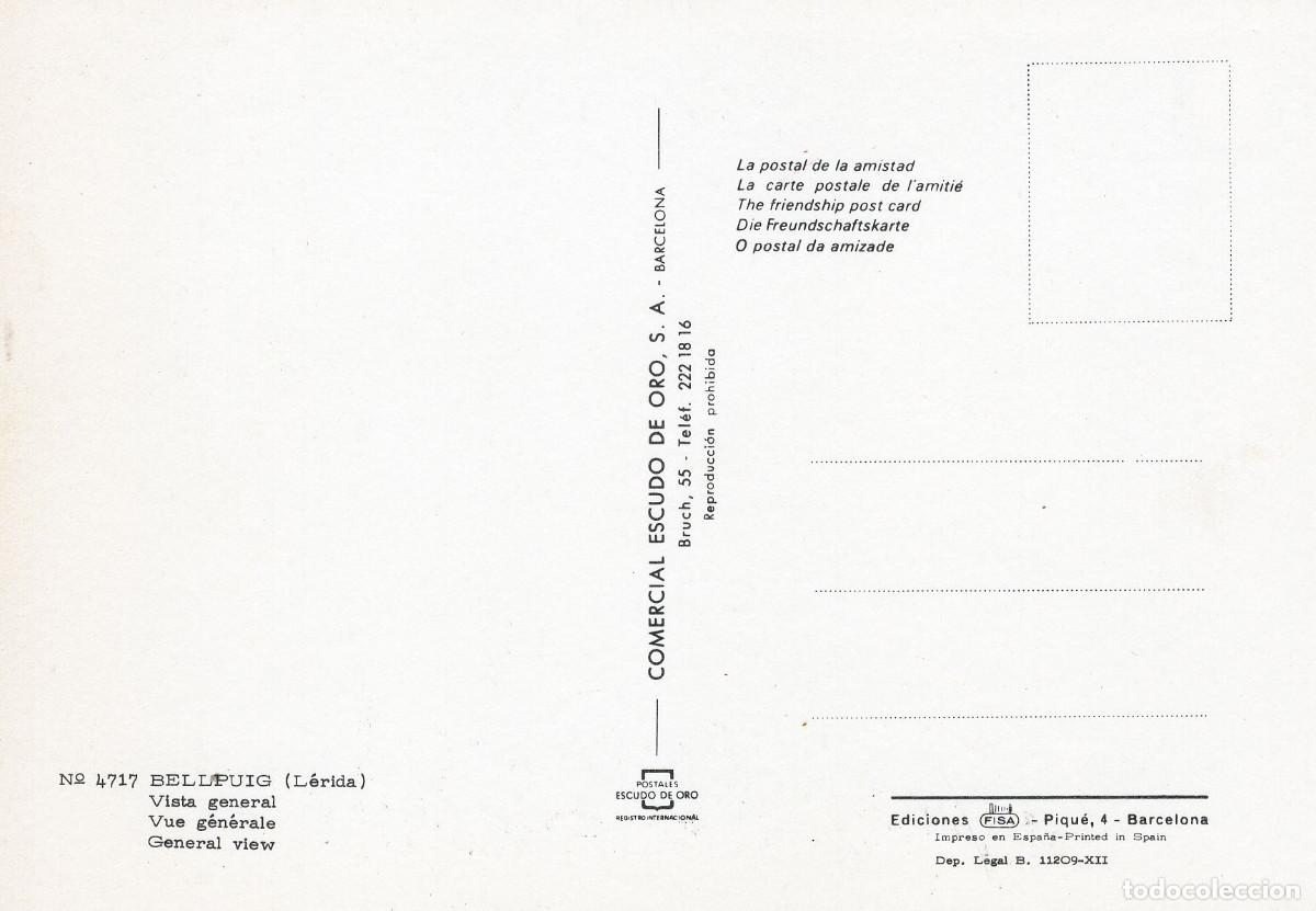 Postales: BELLPUIG - VISTA GENERAL - Foto 2