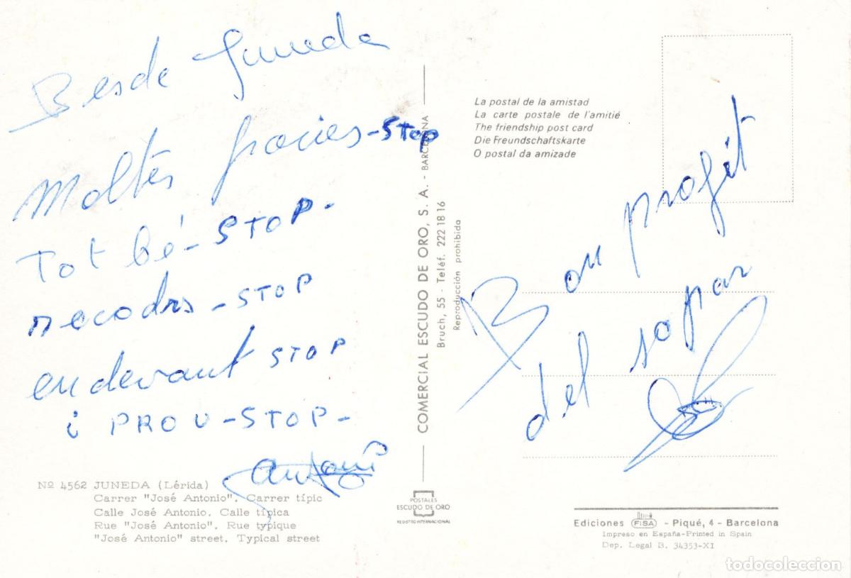 Postales: JUNEDA - CARRER JOSE ANTONIO - Foto 2