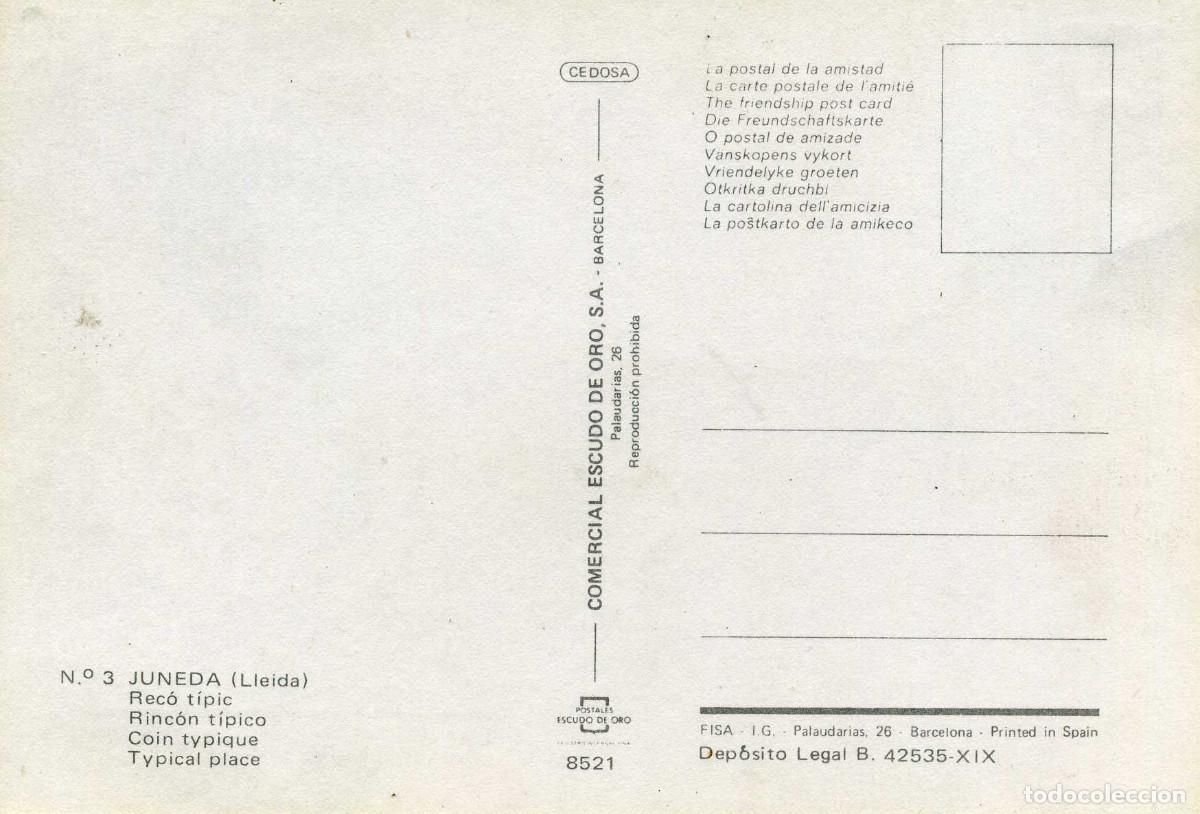Postales: JUNEDA - RECO TIPIC DE JUNEDA - Foto 2