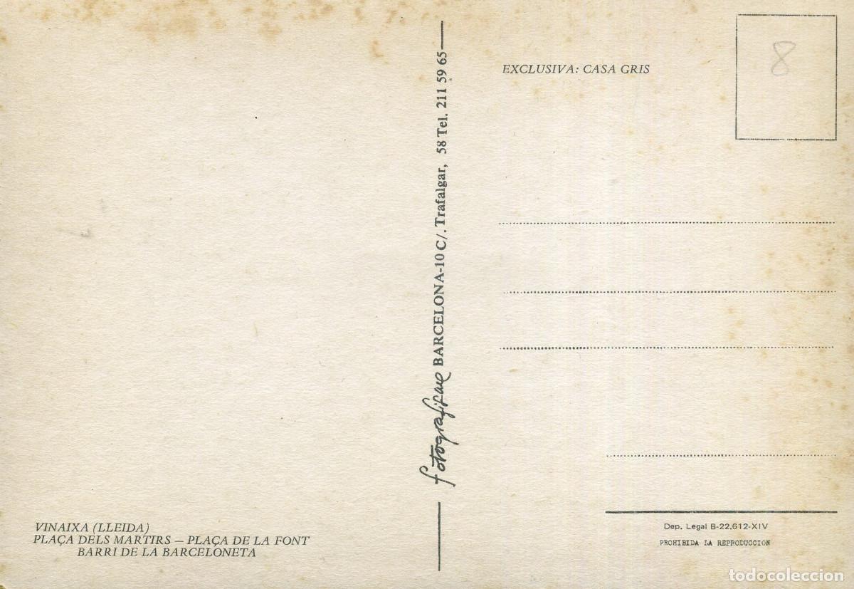 Postales: VINAIXA - PLA&Ccedil;A DEL MARTIRS - Foto 2