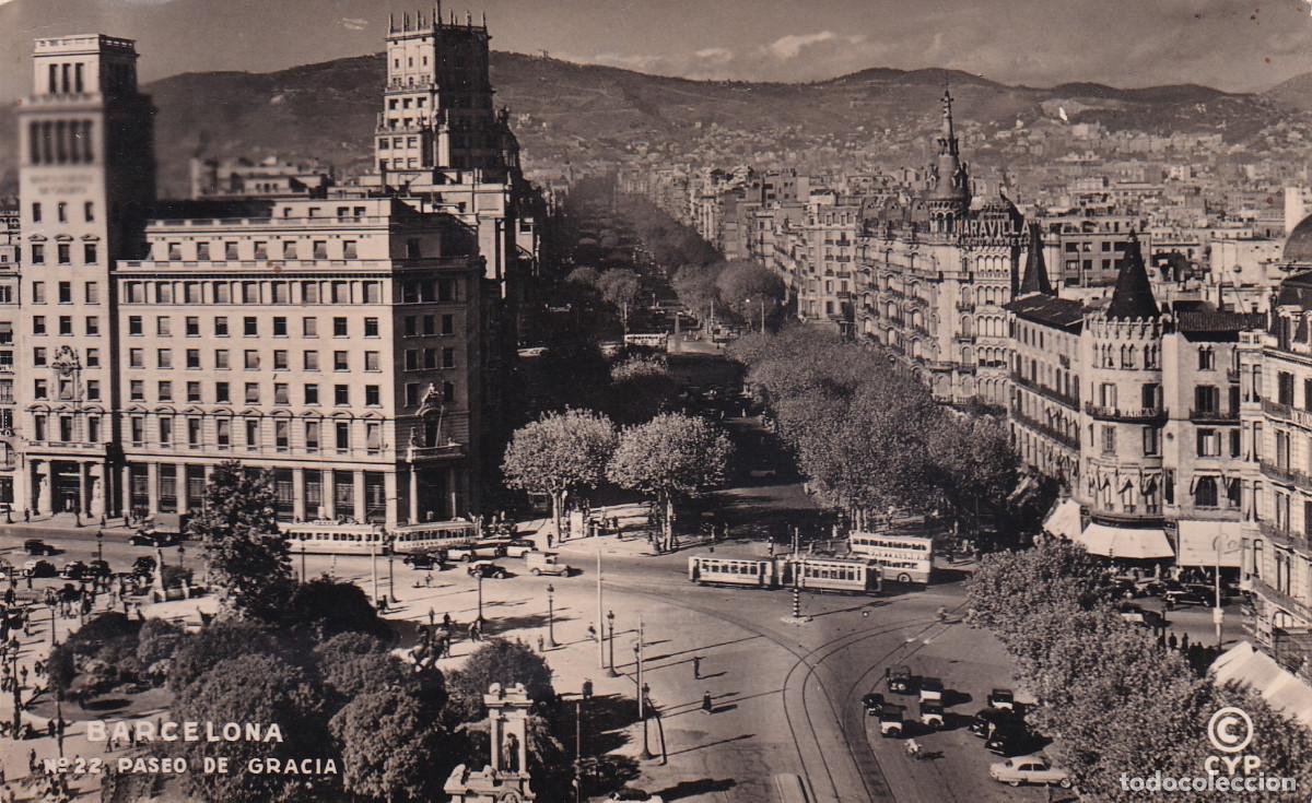 Postales: BARCELONA PASEO DE GRACIA - Foto 1