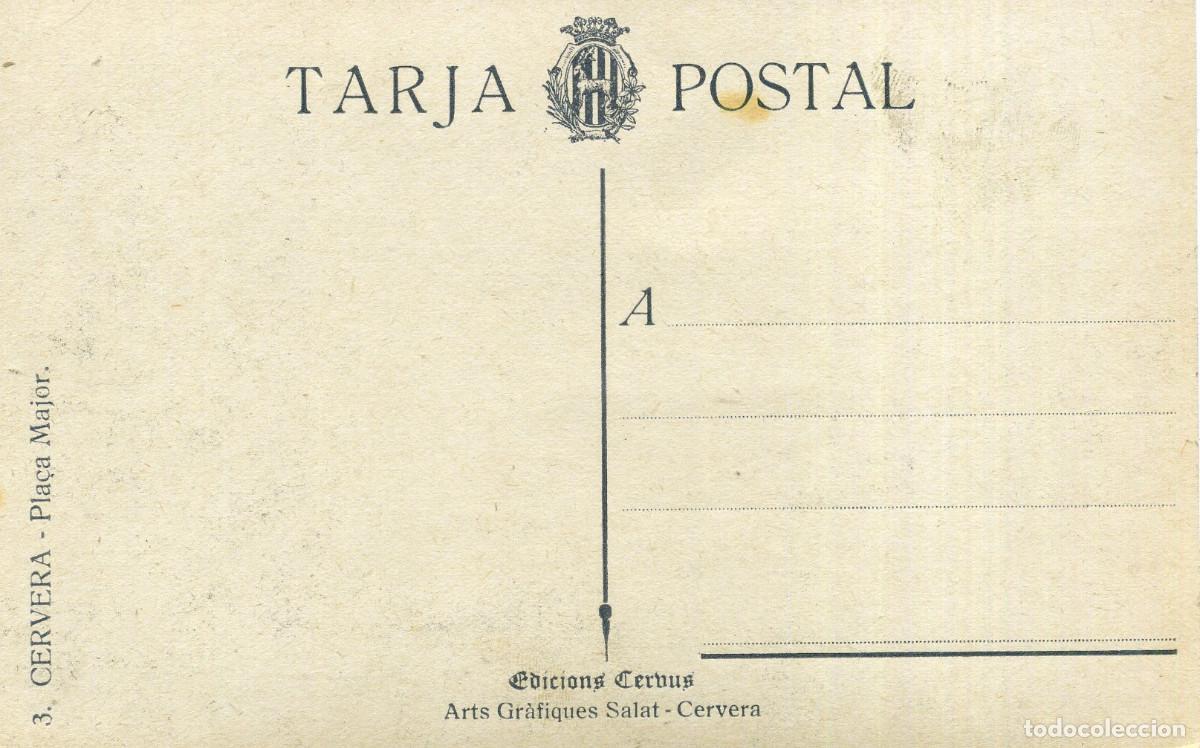 Postales: CERVERA - PLASSA MAJOR - Foto 2