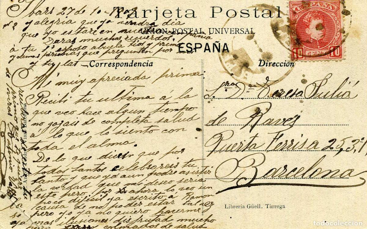 Postales: T&Aacute;RREGA - CARRETERA DE VILAGRASA - Foto 2
