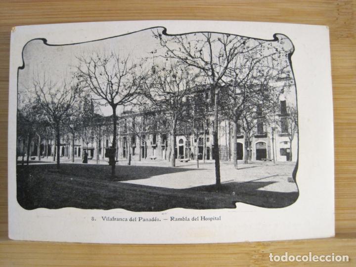 Cartoline: VILAFRANCA DEL PENEDES-RAMBLA DEL HOSPITAL-REVERSO SIN DIVIDIR-POSTAL ANTIGUA-(102.152)