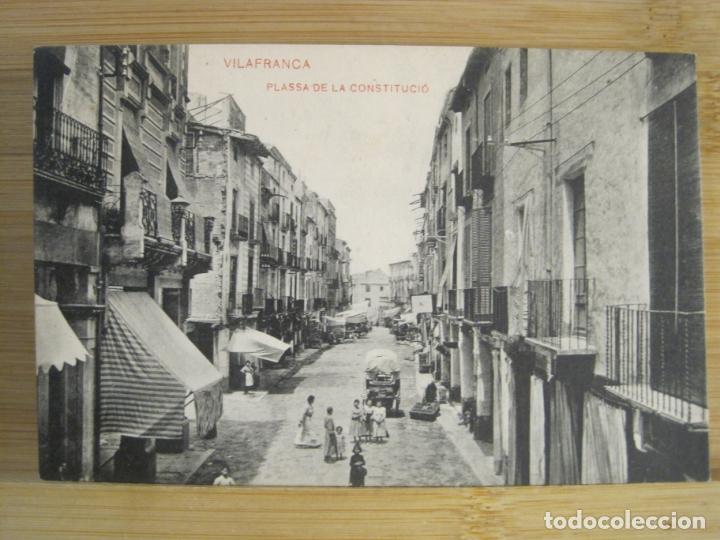Cartoline: VILAFRANCA DEL PENEDES-PLA&Ccedil;A DE LA CONSTITUCIO-POSTAL ANTIGUA-(102.153)