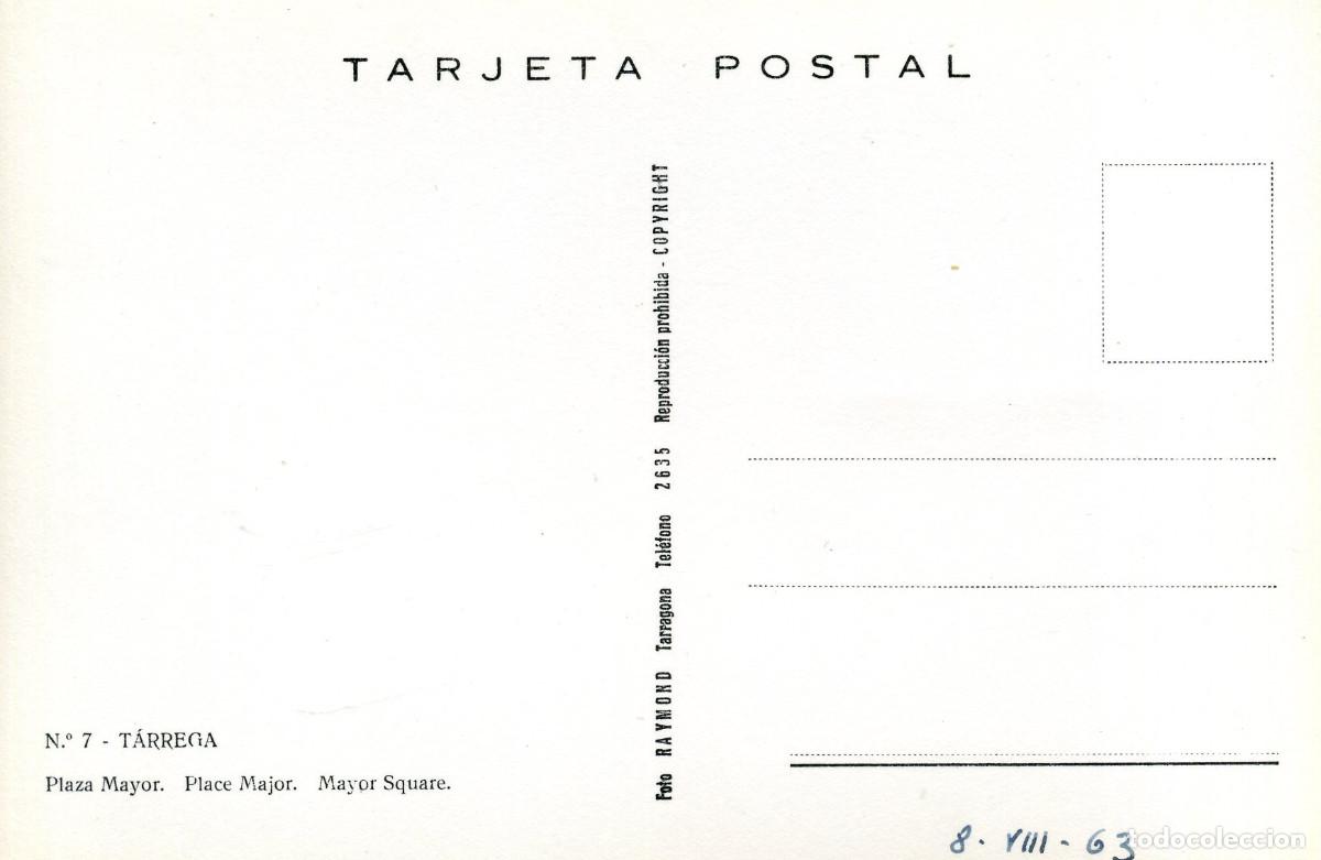 Postales: TARREGA - PLAZA MAYOR - Foto 2