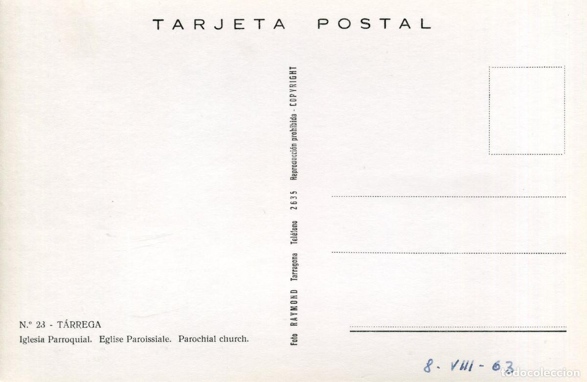 Postales: TARREGA - IGLESIA PARROQUIAL - Foto 2