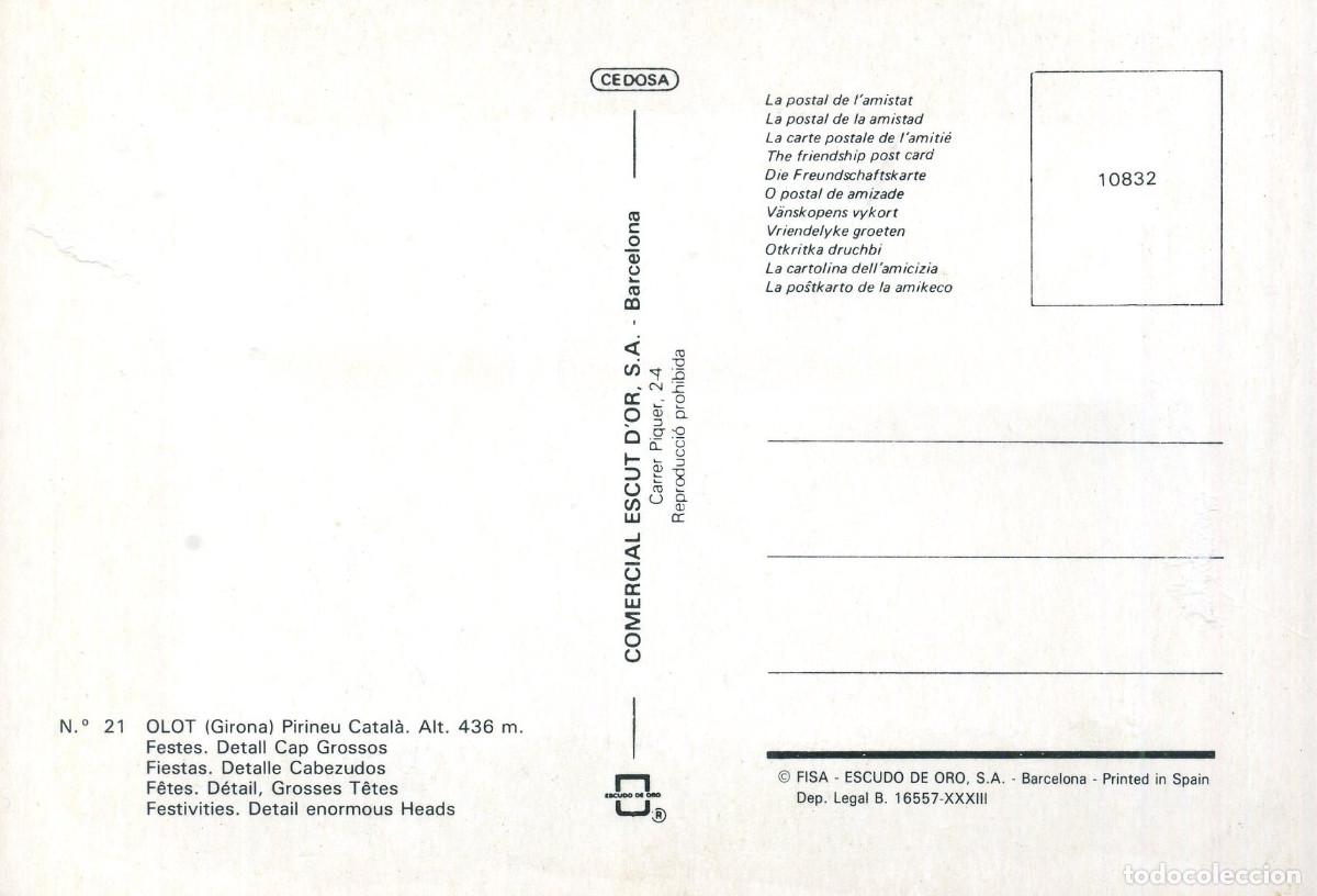 Postales: OLOT - DETALL CAP GROSSOS - Foto 2
