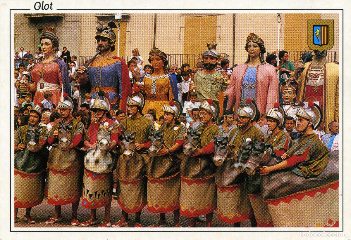 Postales: OLOT - GEGANTS A LA PLA&Ccedil;A - Foto 1