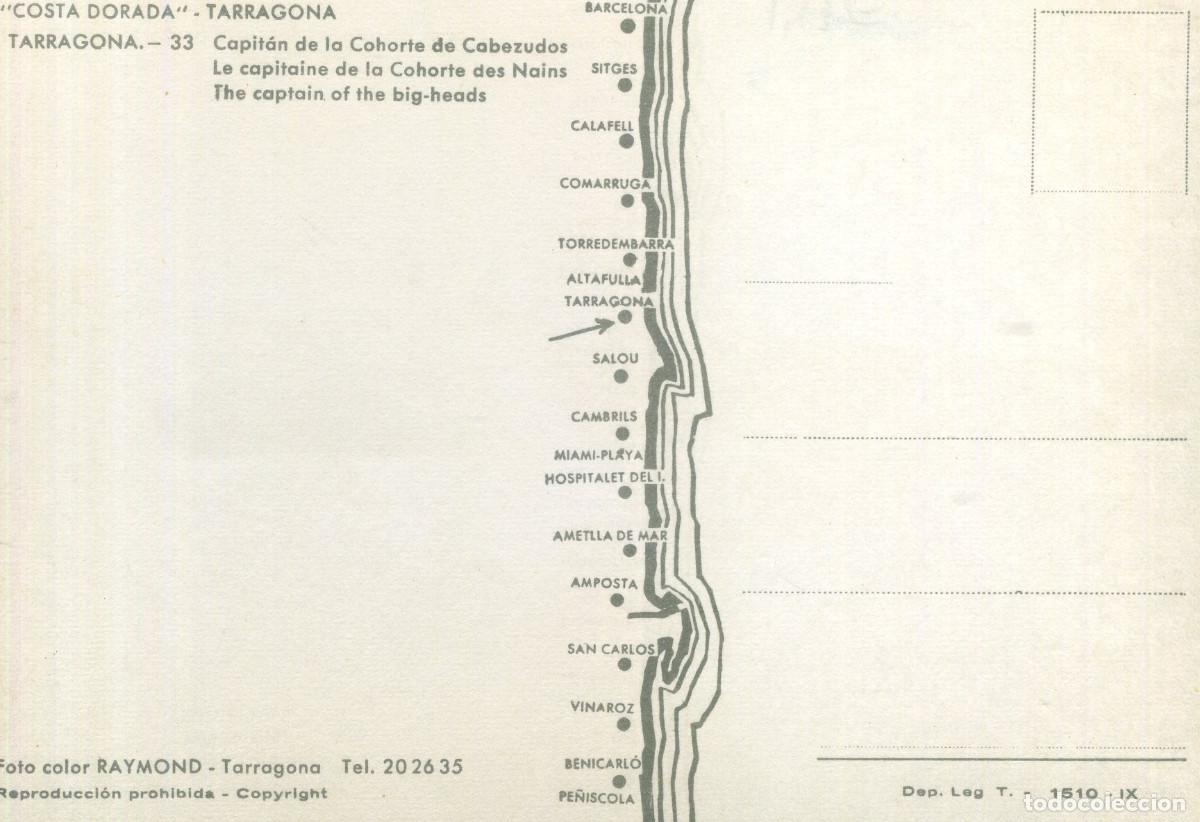 Postales: TARRAGONA - CAPIT&Aacute;N DE LA COHORTE DE CABEZUDOS - Foto 2
