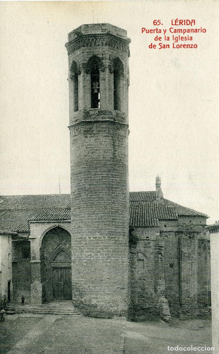 Postales: LERIDA - PUERTA Y CAMPANARIO