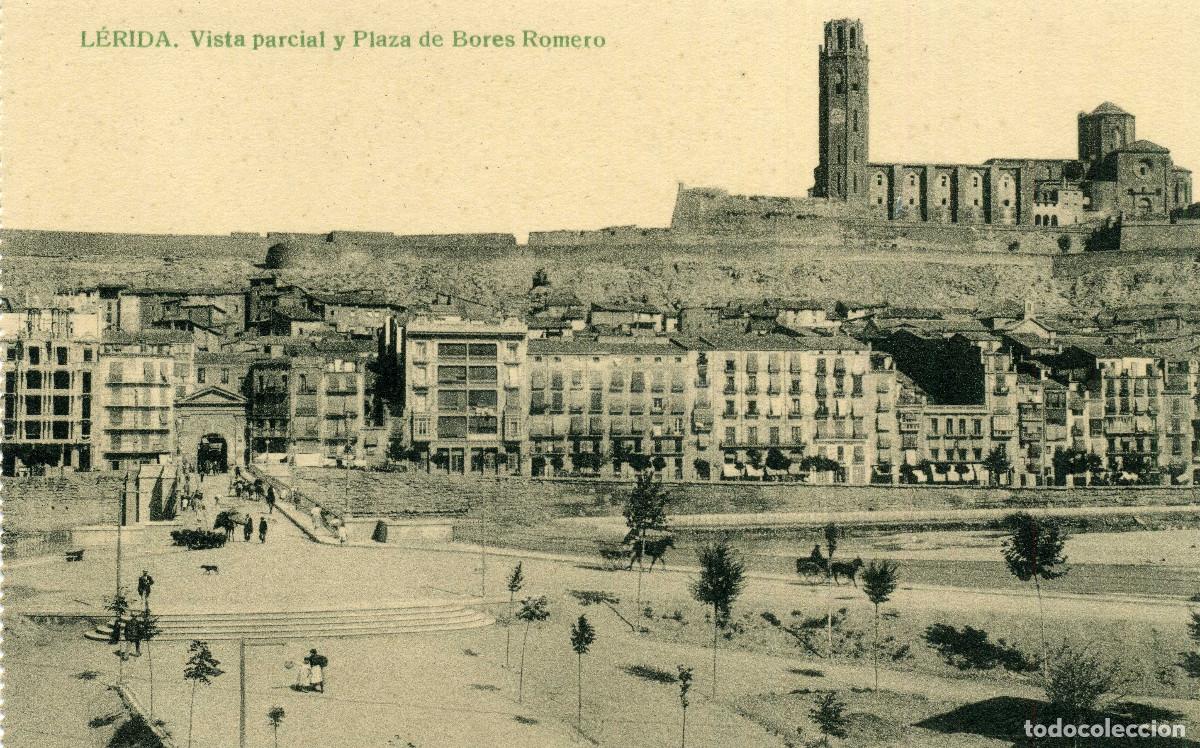 Postales: LERIDA - VISTA PARCIAL Y PLAZA DE BORES ROMERO