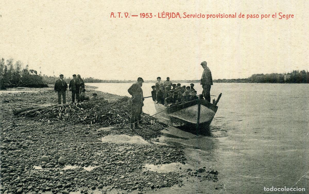 Postales: LERIDA - SERVICIO PROVISIONAL DEL PASO POR EL SEGRE