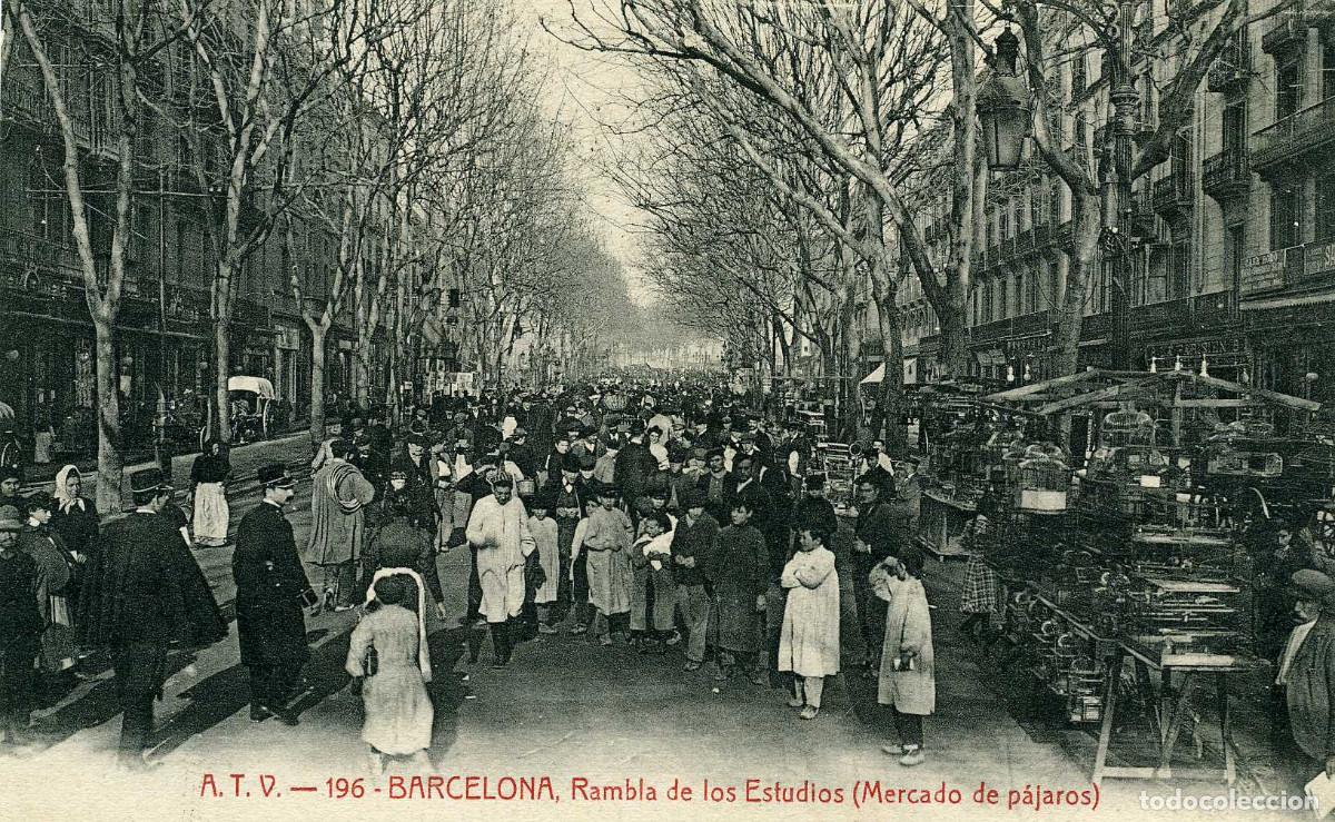 Postales: BARCELONA - RAMBLA DE LOS ESTUDIOS - Foto 1