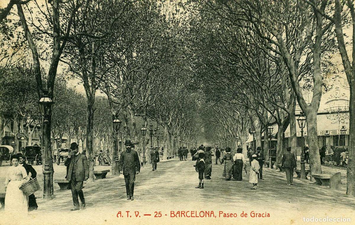 Postales: BARCELONA - PASEO DE GRACIA - Foto 1