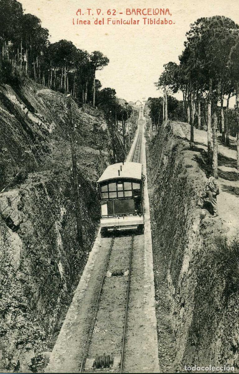 Postales: BARCELONA - L&Iacute;NEA DEL FUNICULAR TIBIDABO - Foto 1