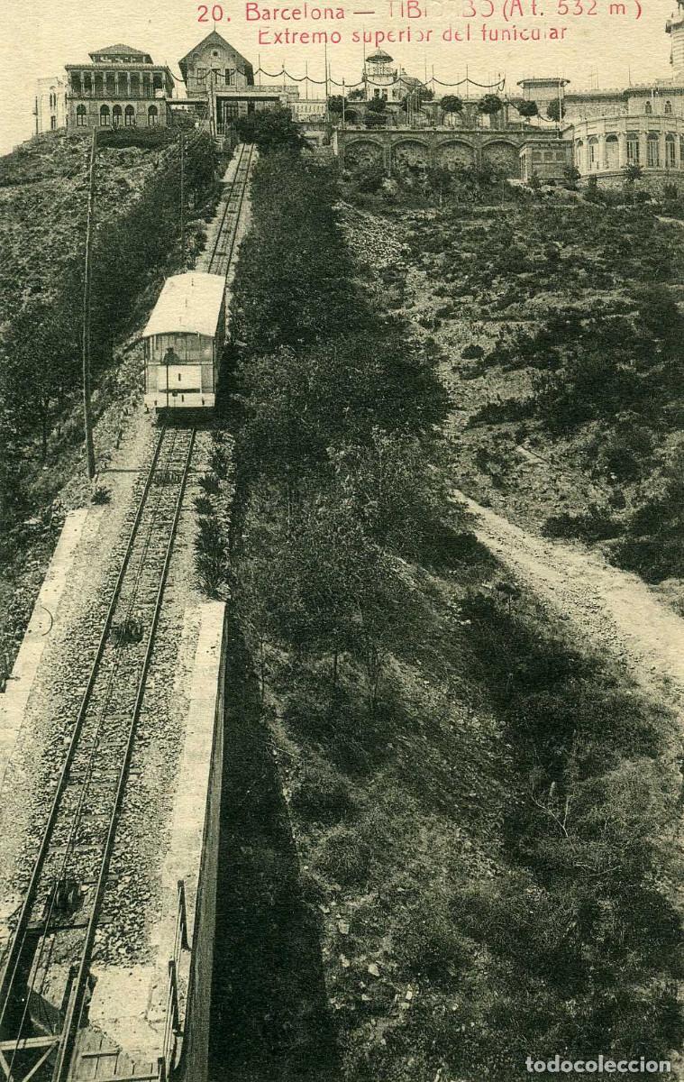 Postales: BARCELONA - L&Iacute;NEA DEL FUNICULAR TIBIDABO - Foto 1