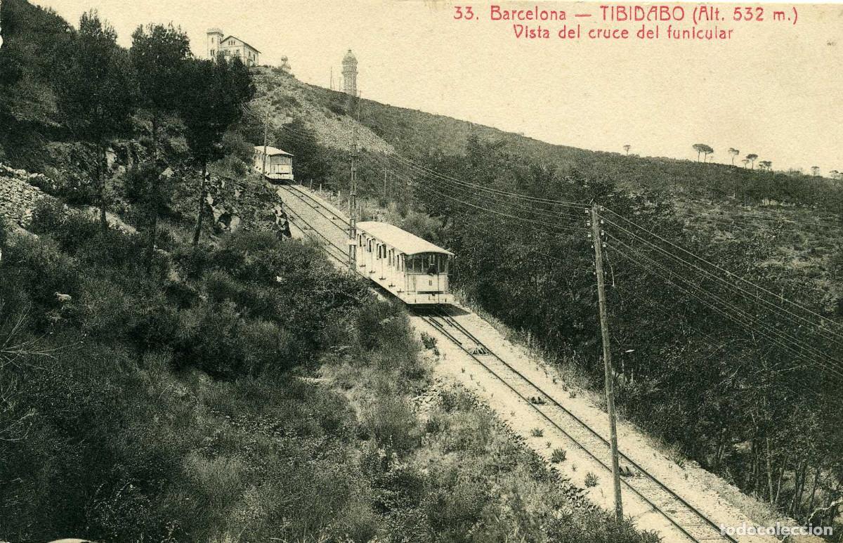Postales: BARCELONA - L&Iacute;NEA DEL FUNICULAR TIBIDABO - Foto 1