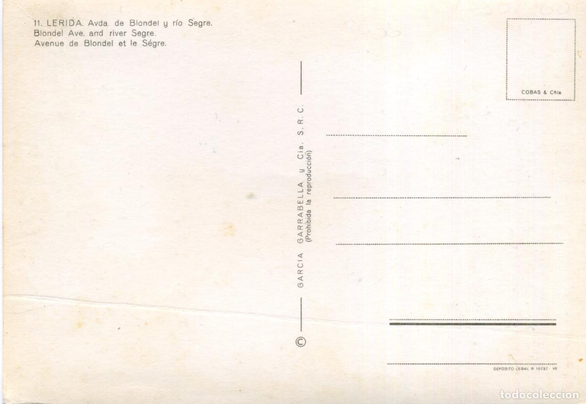 Postales: LERIDA - AVDA DE BLONDEL - Foto 2