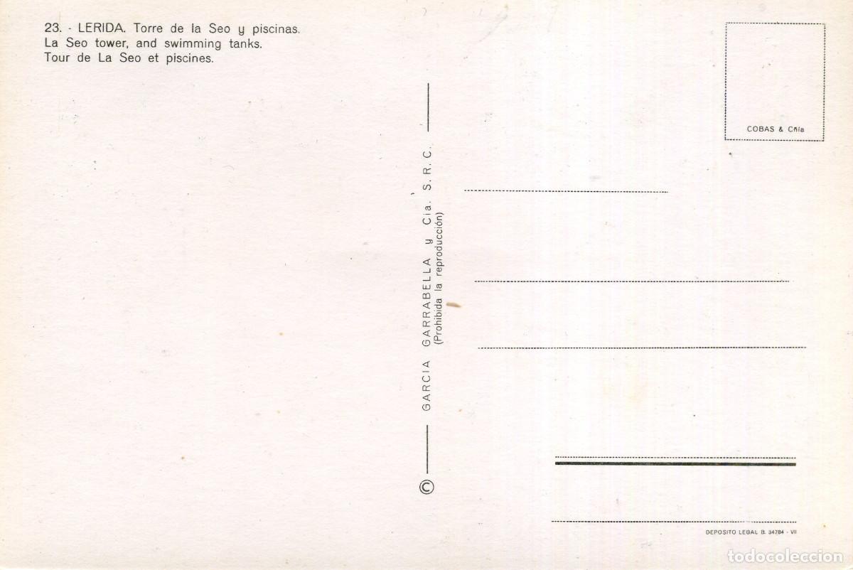 Postales: LERIDA - TORRE DE LA SEO - Foto 2