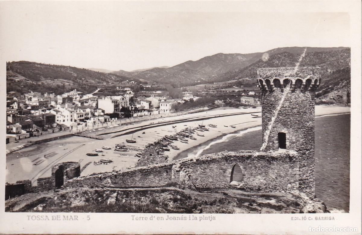 Postales: TOSSA DE MAR - TORRE DE JOAN&Aacute;S Y LA PLAYA - Foto 1