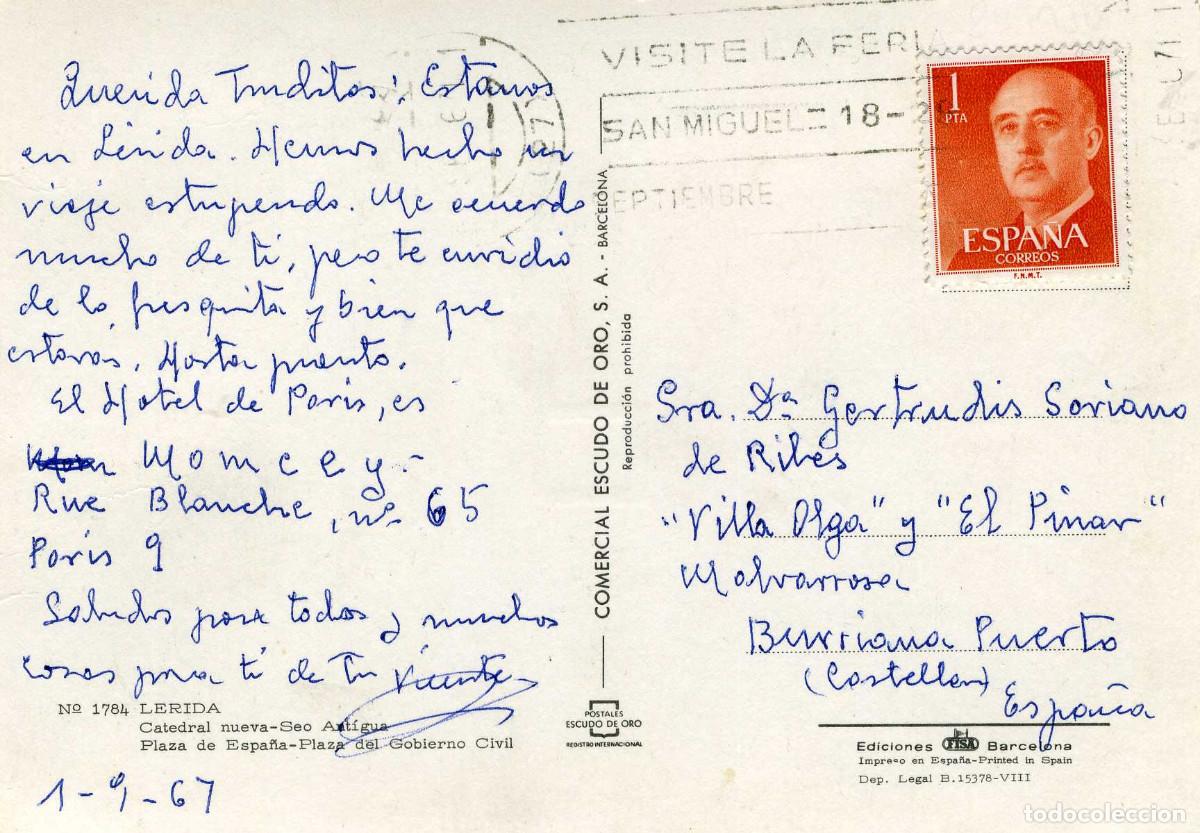Postales: RECUERDO DE LERIDA - CATEDRAL NUEVA - Foto 2