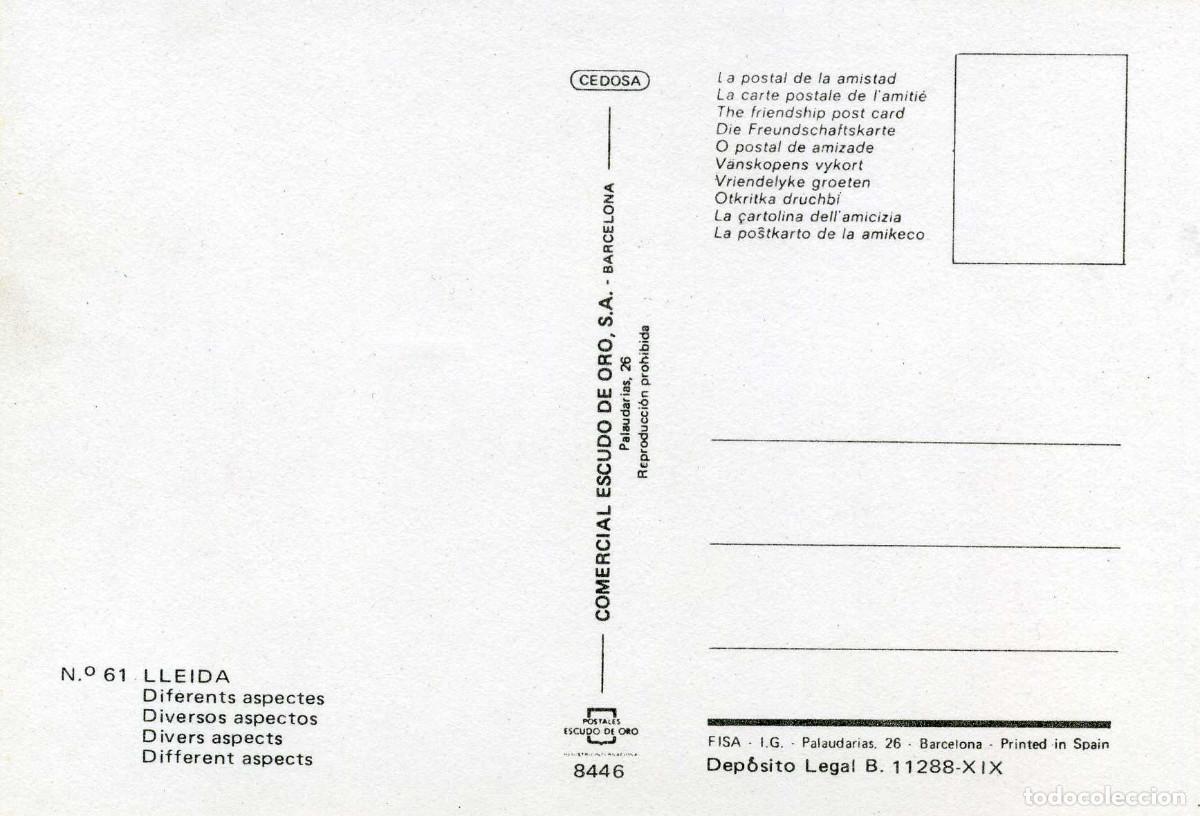 Postales: LLEIDA - DIFERENTS ASPECTES - Foto 2