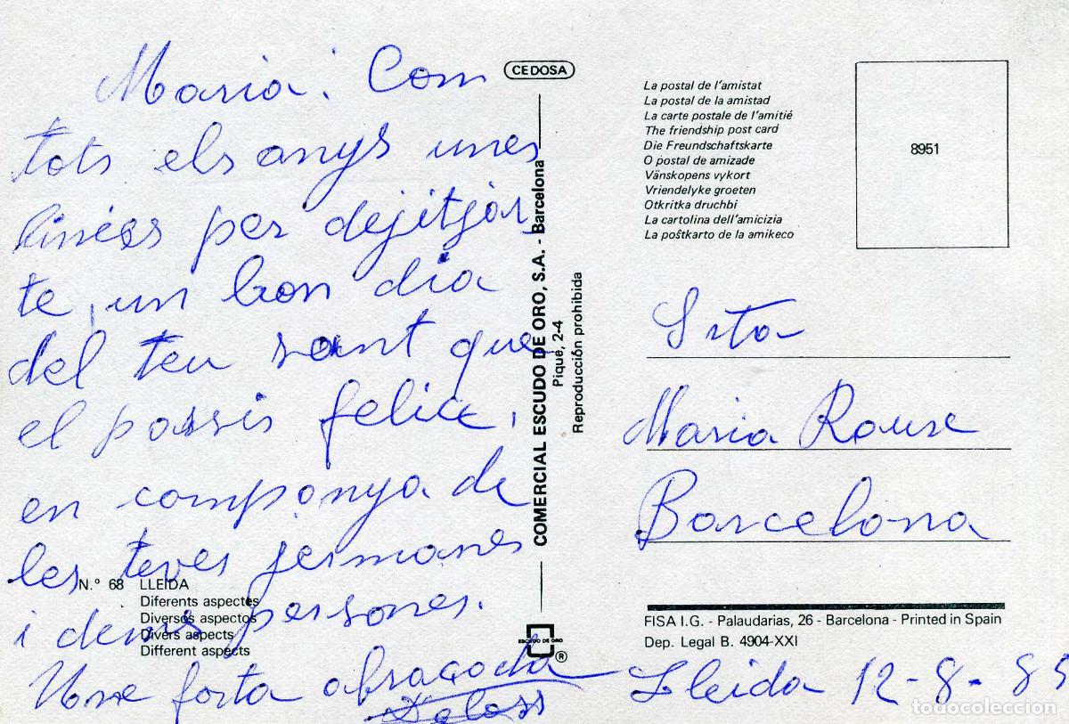 Postales: LLEIDA - DIFERENTS ASPECTES - Foto 2