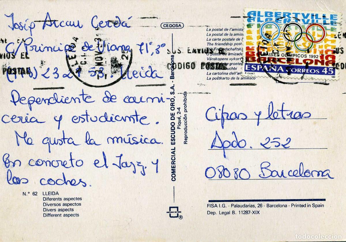 Postales: LLEIDA - DIFERENTS ASPECTES - Foto 2