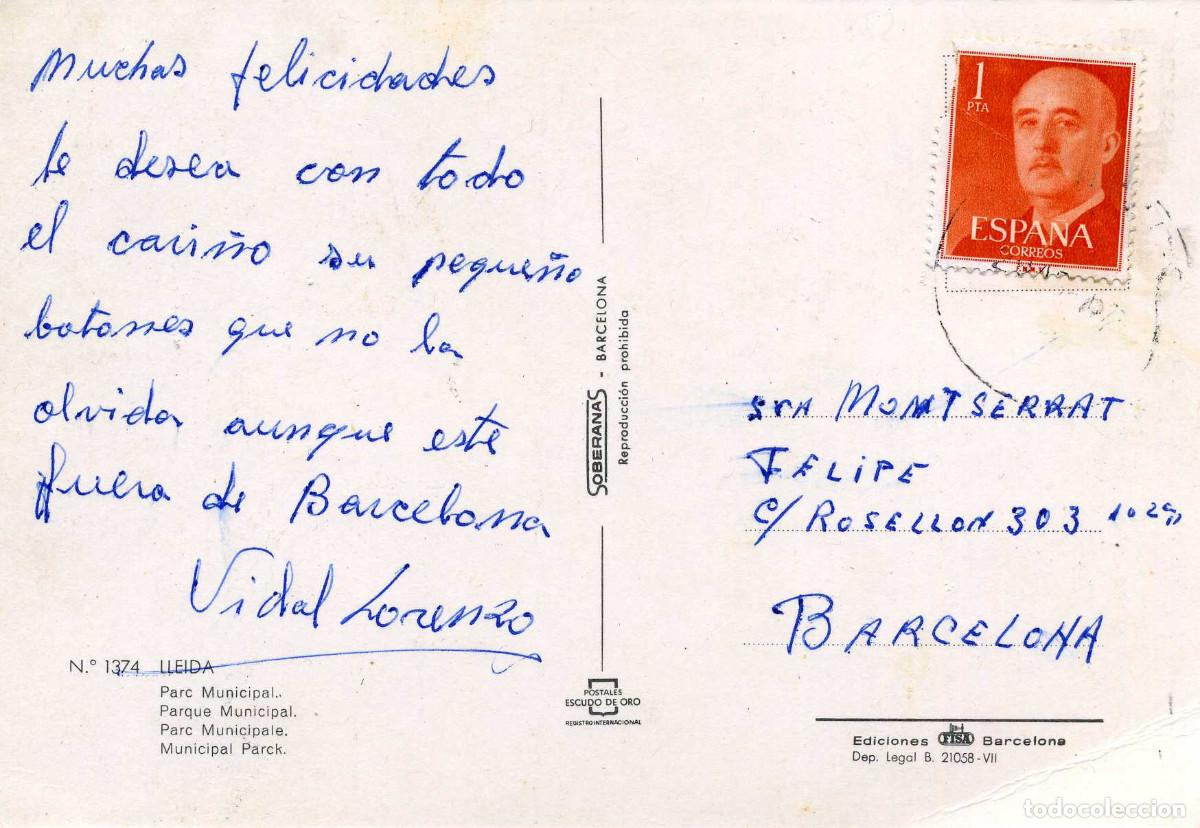Postales: LLEIDA - PARC MUNICIPAL - Foto 2