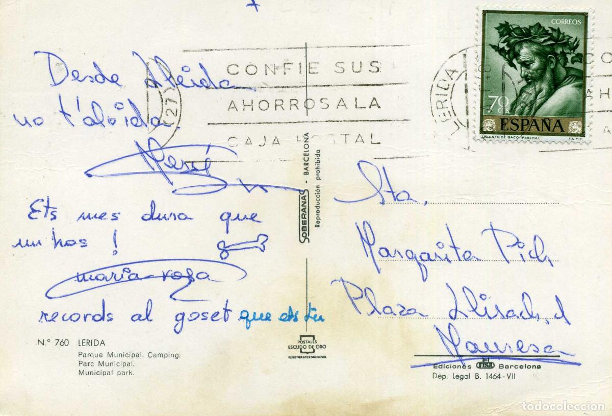 Postales: LLEIDA - PARC MUNICIPAL - Foto 2