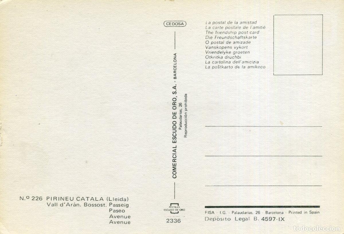 Postales: BOSSOST - PASSEIG - Foto 2