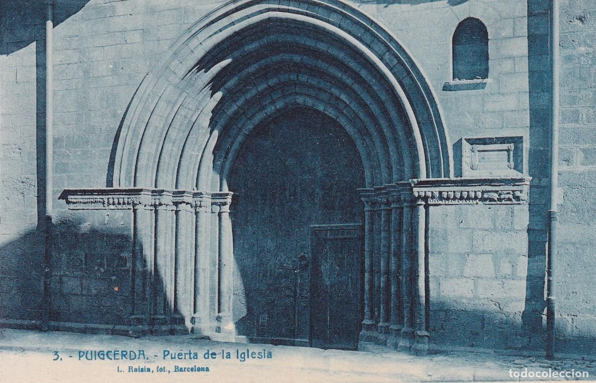 Postales: PUIGCERD&Agrave; - PUERTA DE LA IGLESIA - Foto 1