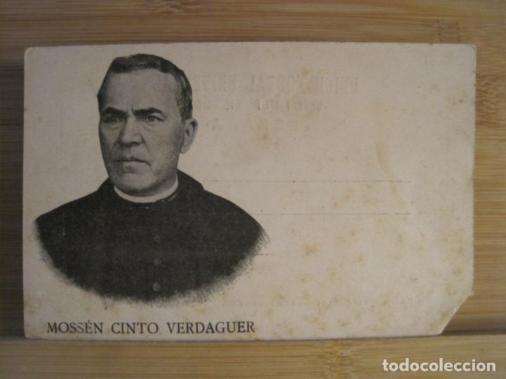 Cartoline: MOSSEN CINTO VERDAGUER-REVERSO SIN DIVIDIR-POSTAL ANTIGUA-(102.680)
