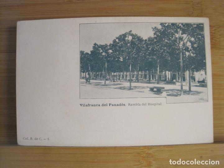 Cartes Postales: VILAFRANCA DEL PENEDES-RAMBLA DEL HOSPITAL-REVERSO SIN DIVIDIR-POSTAL ANTIGUA-(102.684)