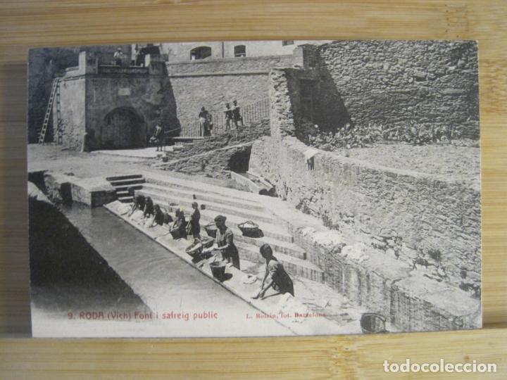 Cartoline: RODA (VICH)-FONT I SAFREIG PUBLIC-ROISIN-LAVANDERAS-POSTAL ANTIGUA-(102.687)