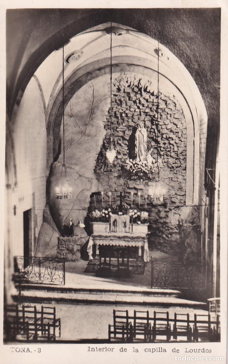 Postales: TONA - INTERIOR DE LA CAPILLA DE LOURDES - Foto 1