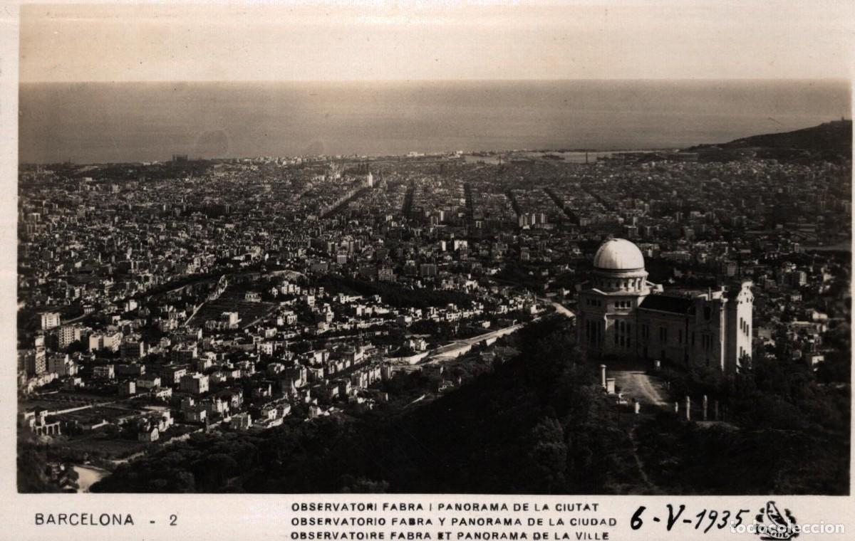Postales: Barcelona observatorio Fabra escrita - Foto 1