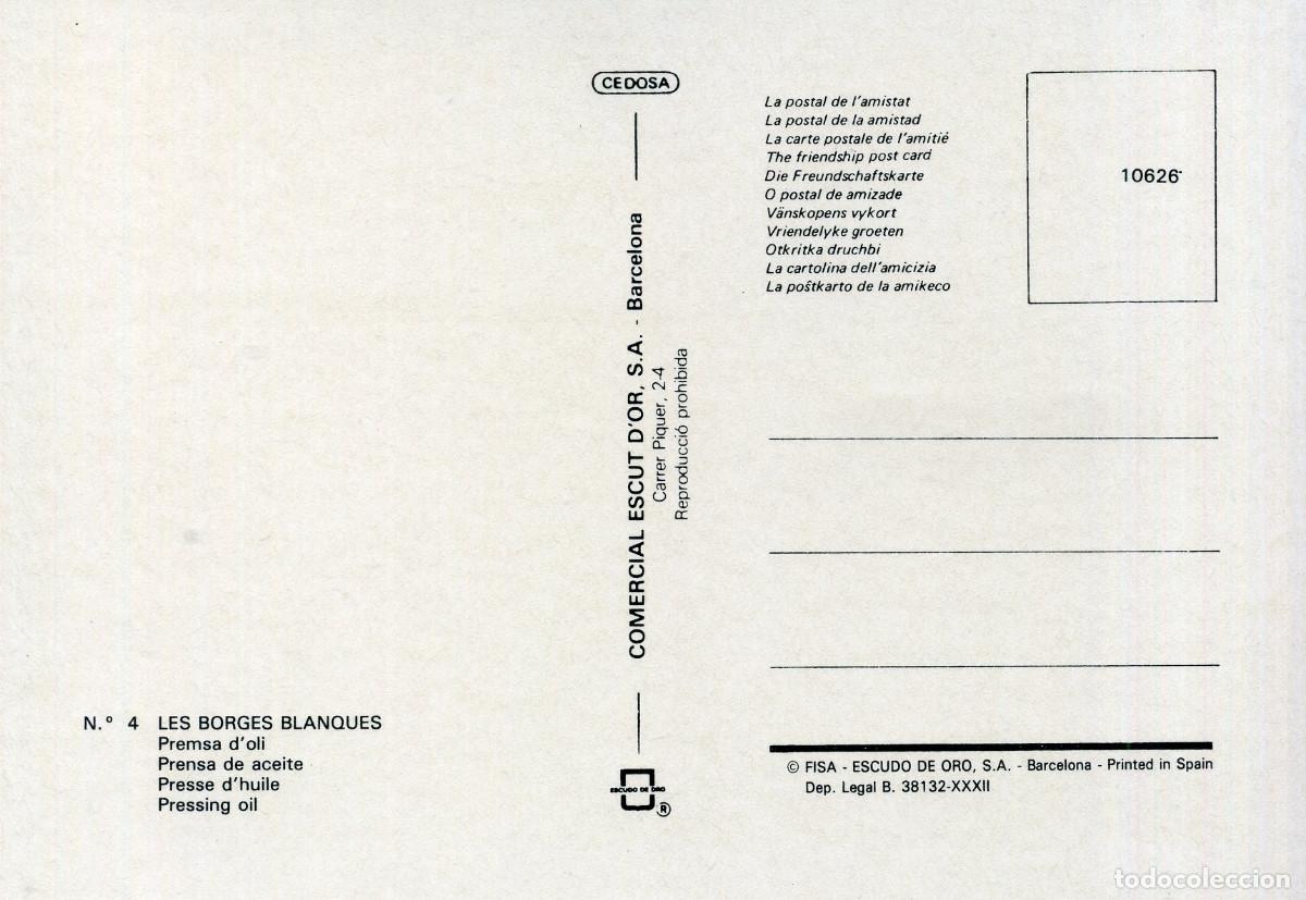 Postales: LES BORGES BLANQUES - PREMSA D&acute;OLI - Foto 2
