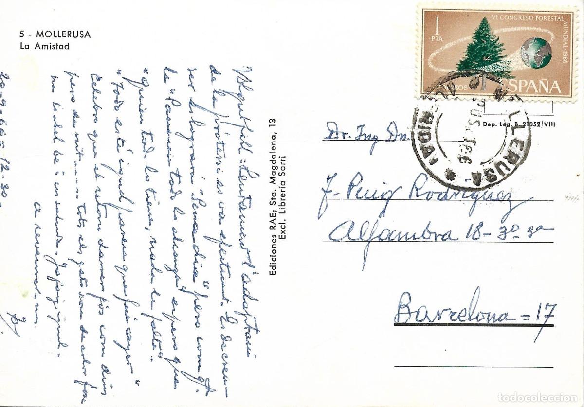 Postales: MOLLERUSA - LA AMISTAD - Foto 2