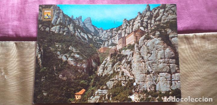 Postais: CATALU&Ntilde;A-RV-150X105MM-BARCELONA-MONTSERRAT-MONASTERIO Y FUNICULAR A LA SANTA CUEVA