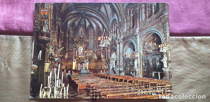 Postais: CATALU&Ntilde;A-RV-150X105MM-BARCELONA-MONTSERRAT-INTERIOR DE LA BASILICA