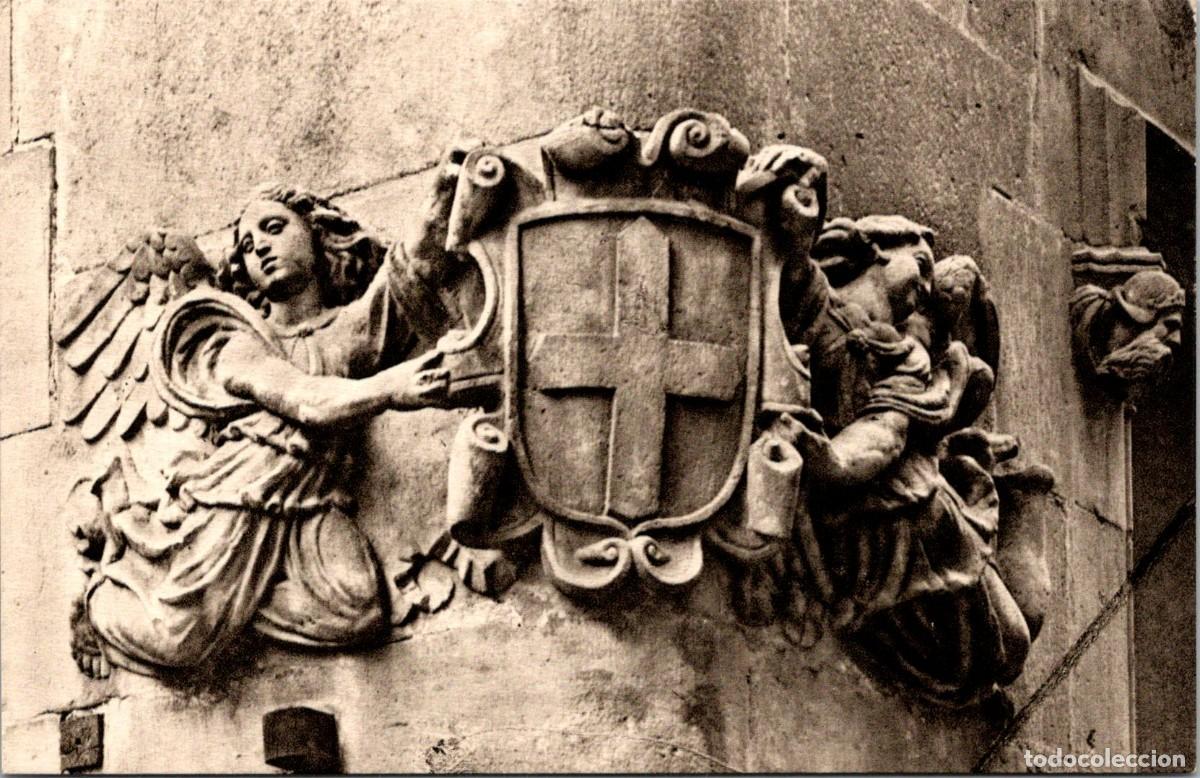 Postales: Barcelona-Archivo de la Corona de Arag&oacute;n-Escudo en una esqui-Clix&eacute; Artigues-H. Mumbr&uacute; n&ordm; 3 -141x91mm