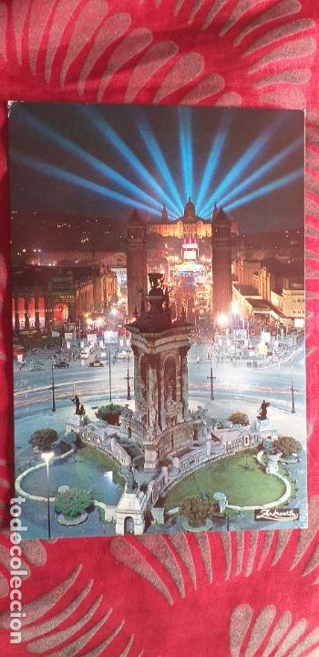 Postais: CATALU&Ntilde;A-RVI-150X105MM-BARCELONA-PLAZA ESPA&Ntilde;A Y ENTRADA EXPOSICION